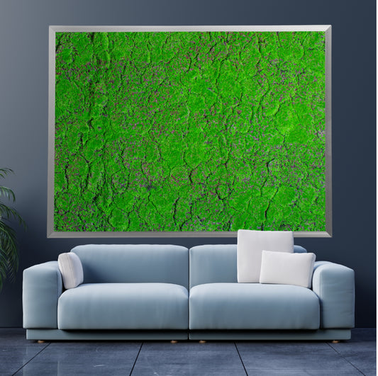 Covor muschi artificial de padure, Naimeed D6556, pentru decorare interioara sau exterioara, Verde, 1000x2000x30mm