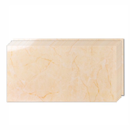 Set 6 panouri decorative, Naimeed D6574, Autoadeziv, aspect lucios, suprafata acoperita 1.08 mp, 30x60 cm, Crem