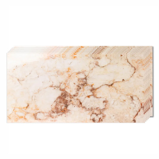 Set 6 panouri decorative, Naimeed D6575, Autoadeziv, aspect lucios, suprafata acoperita 1.08 mp, 30x60 cm, Crem - 221.ro