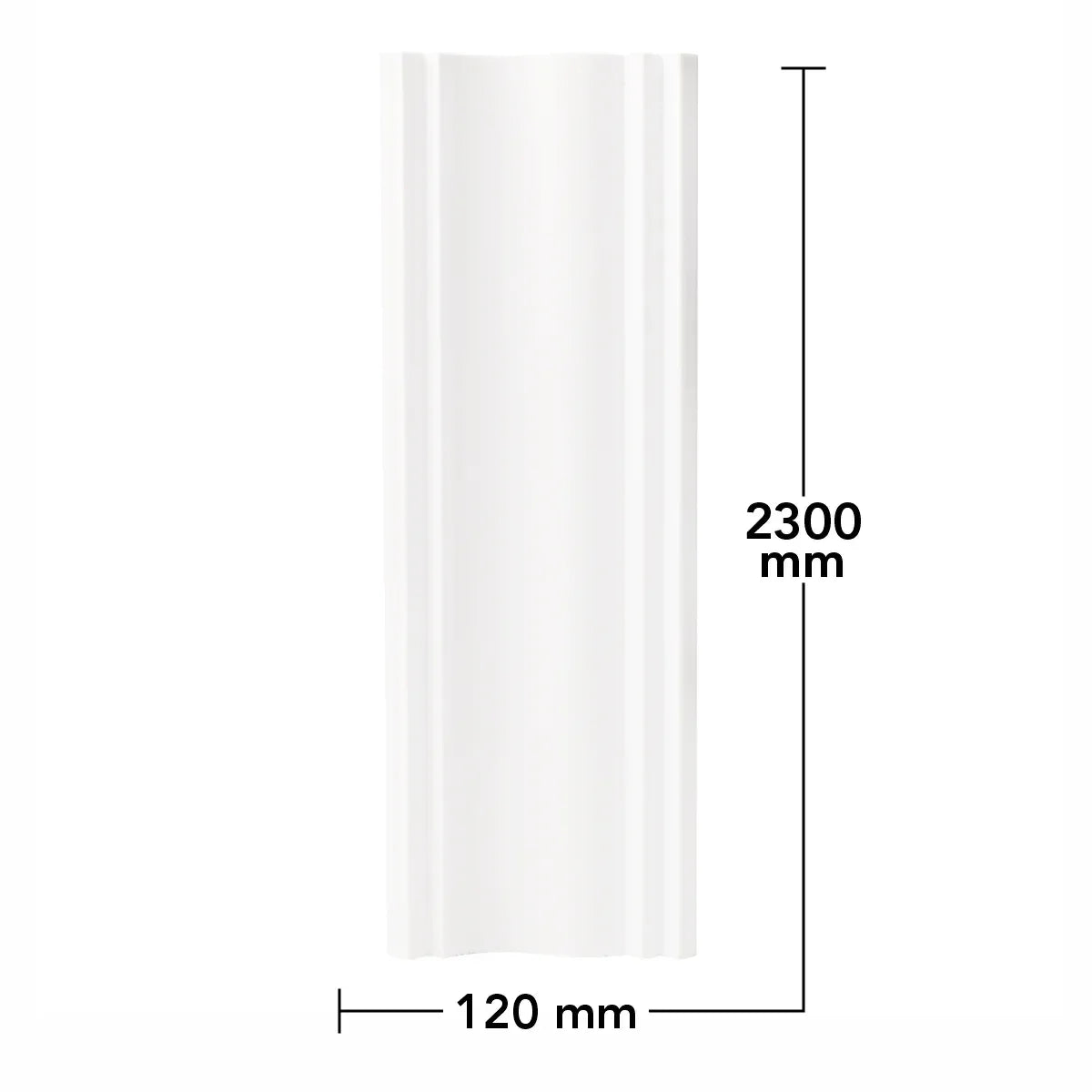 Set 5 plinte decorative, polimer rigid, Naimeed D6697, Alb, 2300x120x15mm - 221.ro
