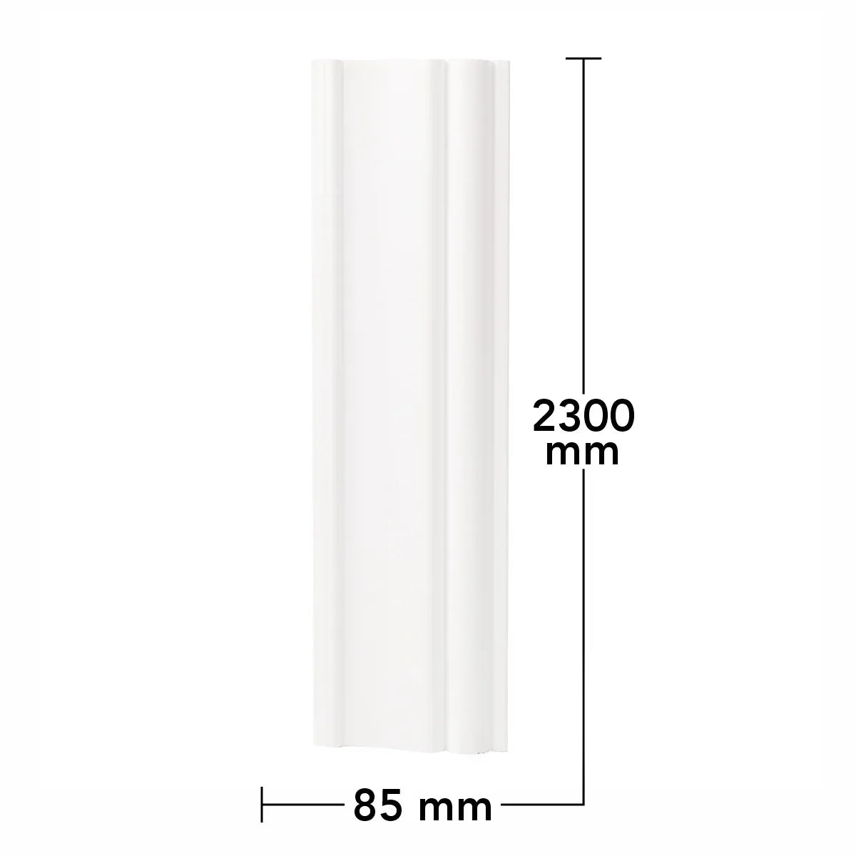 Set 5 plinte decorative, polimer rigid, Naimeed D6698, Alb, 2300x85x25mm - 221.ro