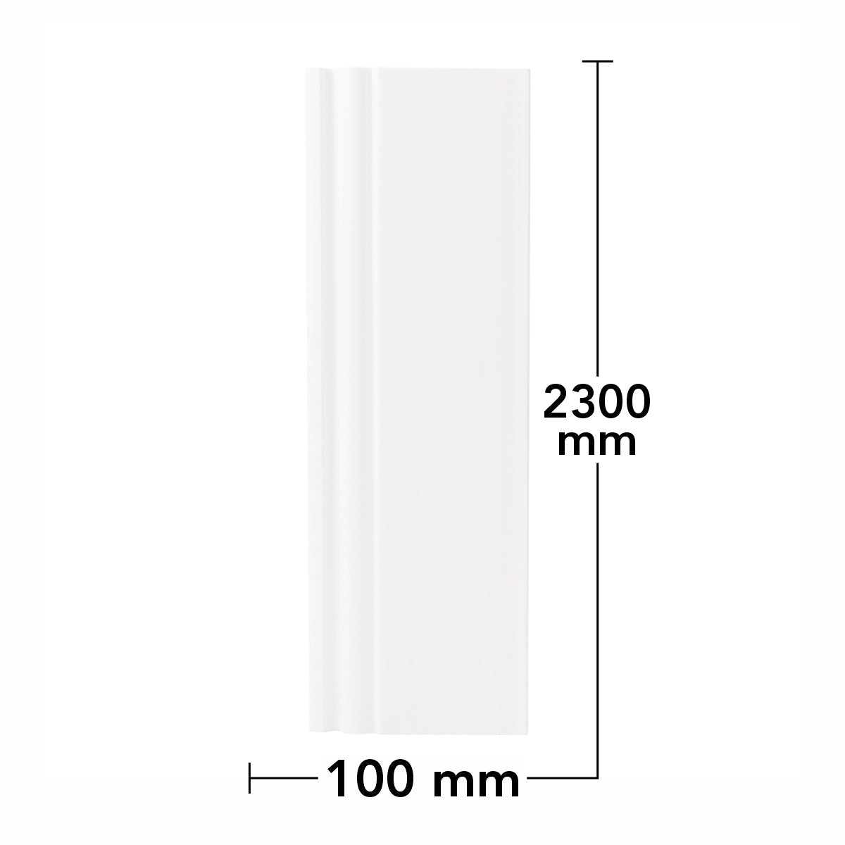 Set 5 plinte decorative, polimer rigid, Naimeed D6699, Alb, 2300x100x15mm