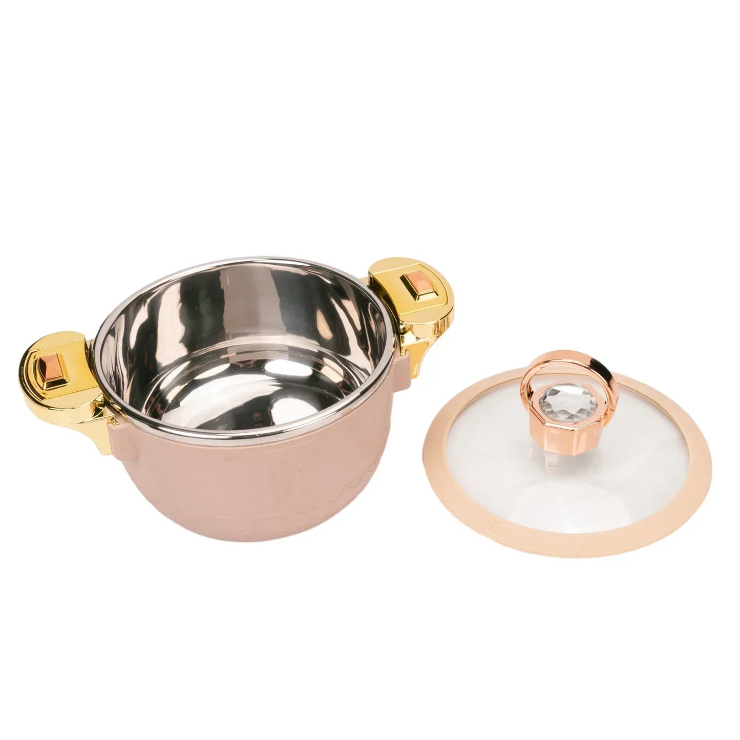 Caserola termica, set 3 piese, Thermo Class, cu interior din inox, Naimeed D6701, Roz - 221.ro