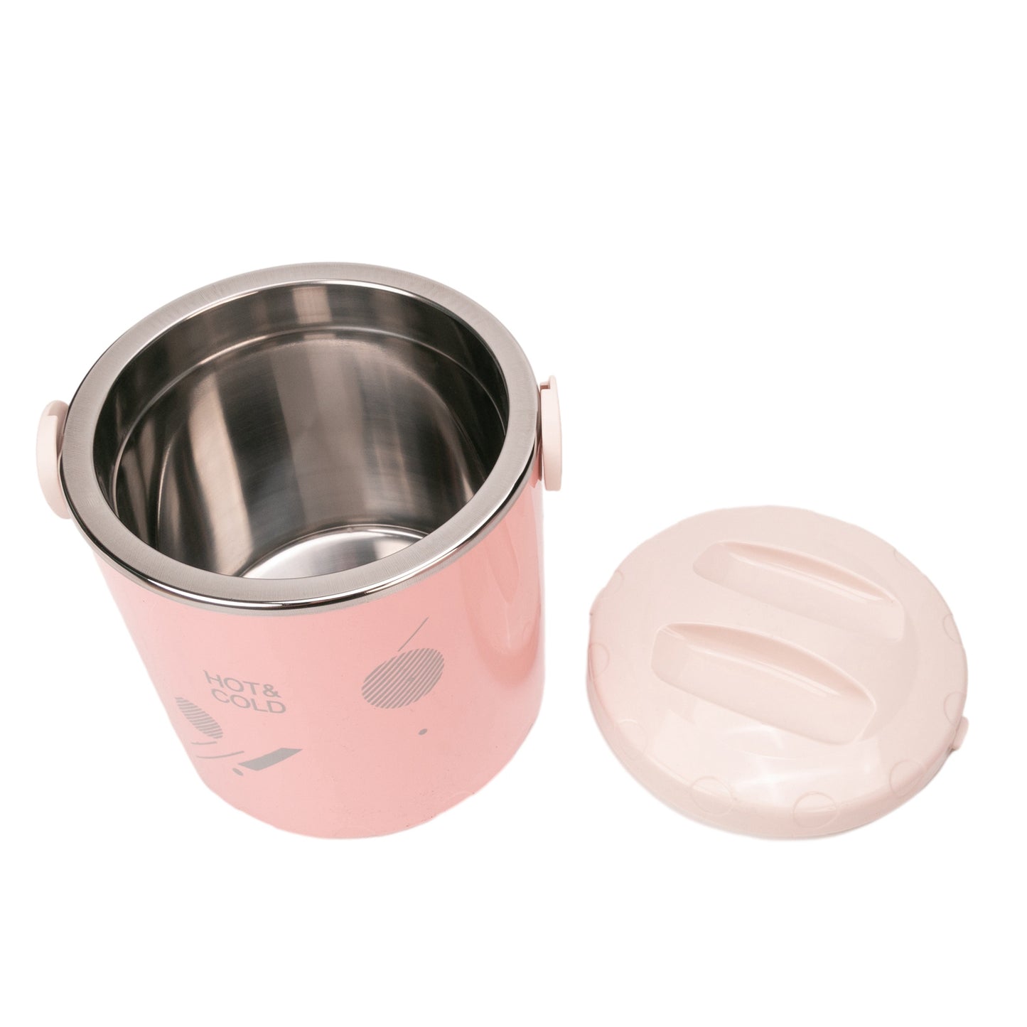 Caserola termica, set 3 piese, Thermo Class, cu interior din inox, Naimeed D6704, Roz
