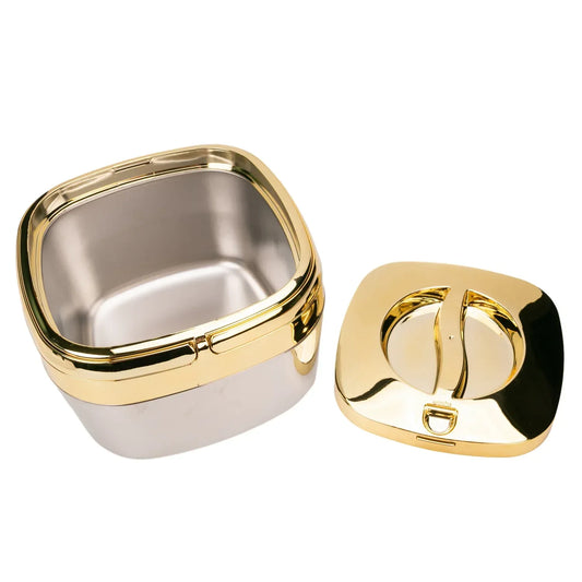 Caserola termica, set 3 piese, Thermo Class, cu interior din inox, Naimeed D6705, Auriu - 221.ro