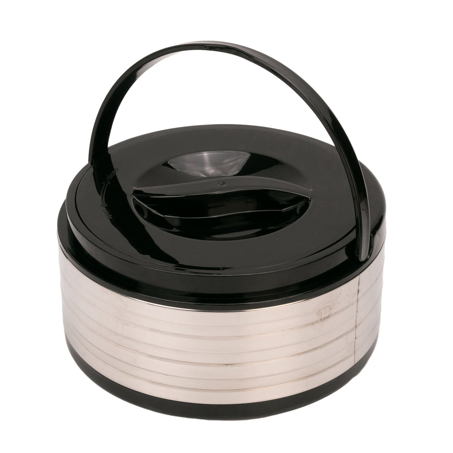 Caserola termica, set 3 piese, Thermo Class, cu interior din inox, Naimeed D6706, Argintiu