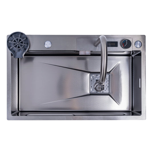 Chiuveta multifunctionala Smart Cuisine, cu accesorii incluse, Naimeed D6745, functii multiple, otel inoxidabil, Gri, 210x750x460mm