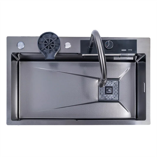Chiuveta multifunctionala Smart Cuisine, cu accesorii incluse, Naimeed D6748, functii multiple, otel inoxidabil, Gri, 210x750x460mm - 221.ro