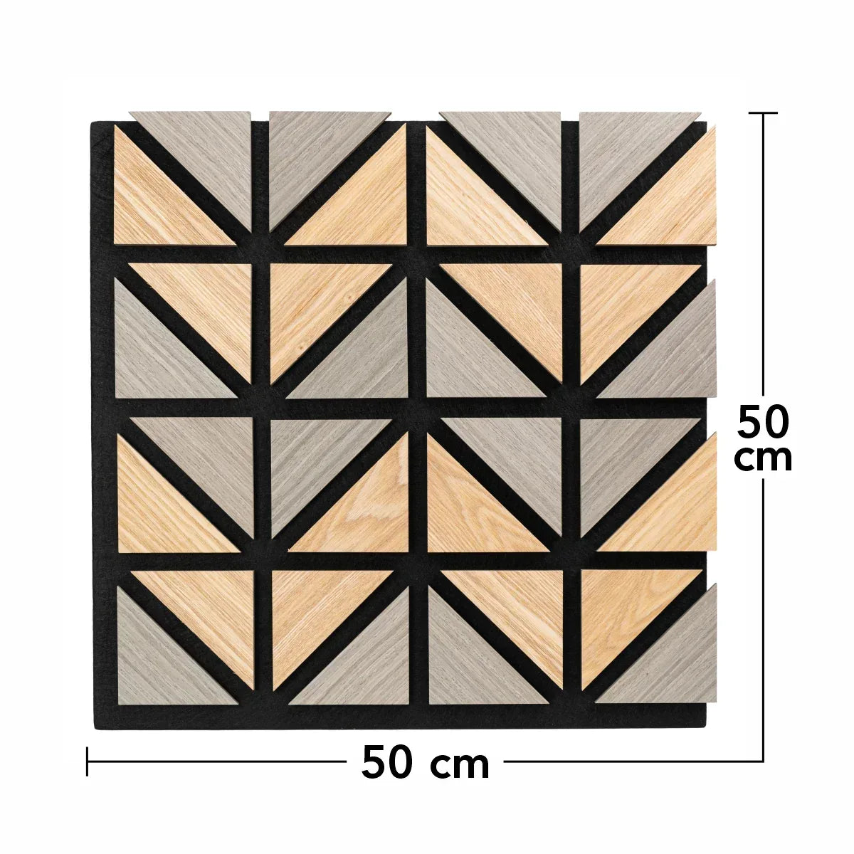 Set 5 Panouri riflaje acustice decorative, HDF si pasla, Naimeed D6750, 50x50x1.8cm, Multicolor - 221.ro