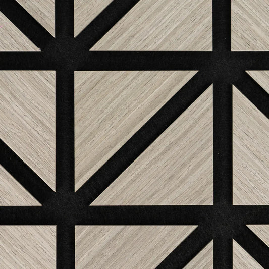 Set 5 Panouri riflaje acustice decorative, HDF si pasla, Naimeed D6752, 50x50x1.8cm, Gri - 221.ro