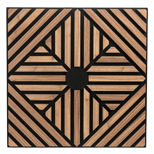 Set 5 Panouri riflaje acustice decorative, MDF si pasla, Naimeed D6770, 60x60x1.8cm, Stejar inchis