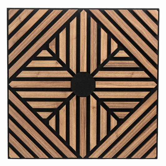 Set 5 Panouri riflaje acustice decorative, MDF si pasla, Naimeed D6770, 60x60x1.8cm, Stejar inchis - 221.ro