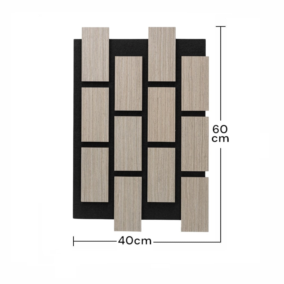 Set 5 Panouri riflaje acustice decorative, MDF si pasla, Naimeed D6776, 60x40x2.1cm, Gri