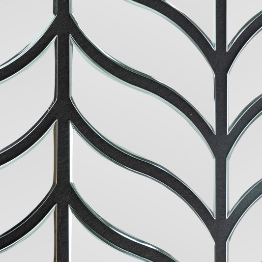 Panou riflaj acustic decorativ, Oglinda si pasla, Naimeed D6777, 90x80x1.2cm, Gri