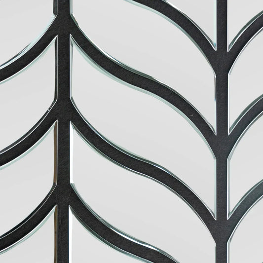 Panou riflaj acustic decorativ, Oglinda si pasla, Naimeed D6777, 90x80x1.2cm, Gri - 221.ro