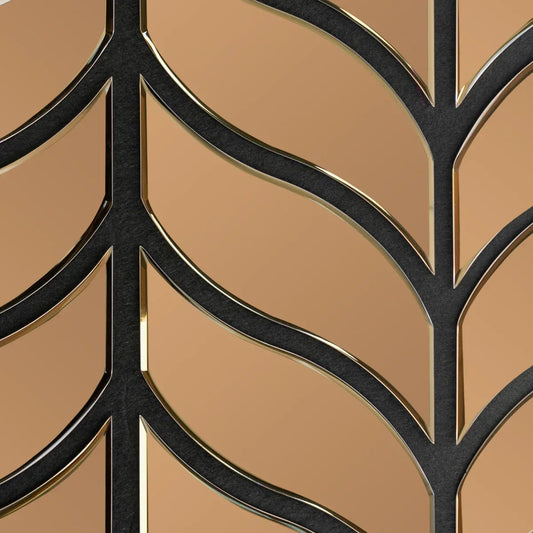 Panou riflaj acustic decorativ, Oglinda si pasla, Naimeed D6778, 90x80x1.2cm, Maro - 221.ro