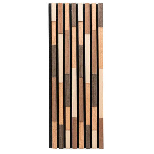 Set 5 Panouri riflaje acustice decorative, HDF si pasla, Naimeed D6779, 80x30x1.8cm, Multicolor - 221.ro