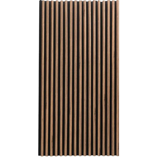 Set 4 Panouri riflaje acustice decorative, MDF si pasla, Naimeed D6781, 240x60x2.1cm, Stejar inchis - 221.ro