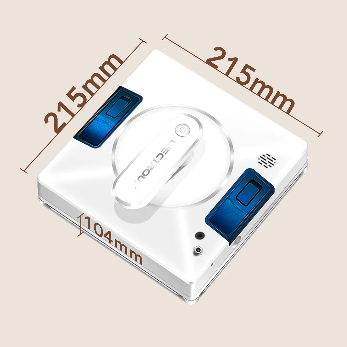 Robot Curatare Geamuri Liectroux YW509(D6810), 3000Pa, baterie 500mAh, protectie anti cadere, autonomie 30 de minute pe acumulator in caz de pana de curent, capacitate 90ml, 215x215x104mm, Alb