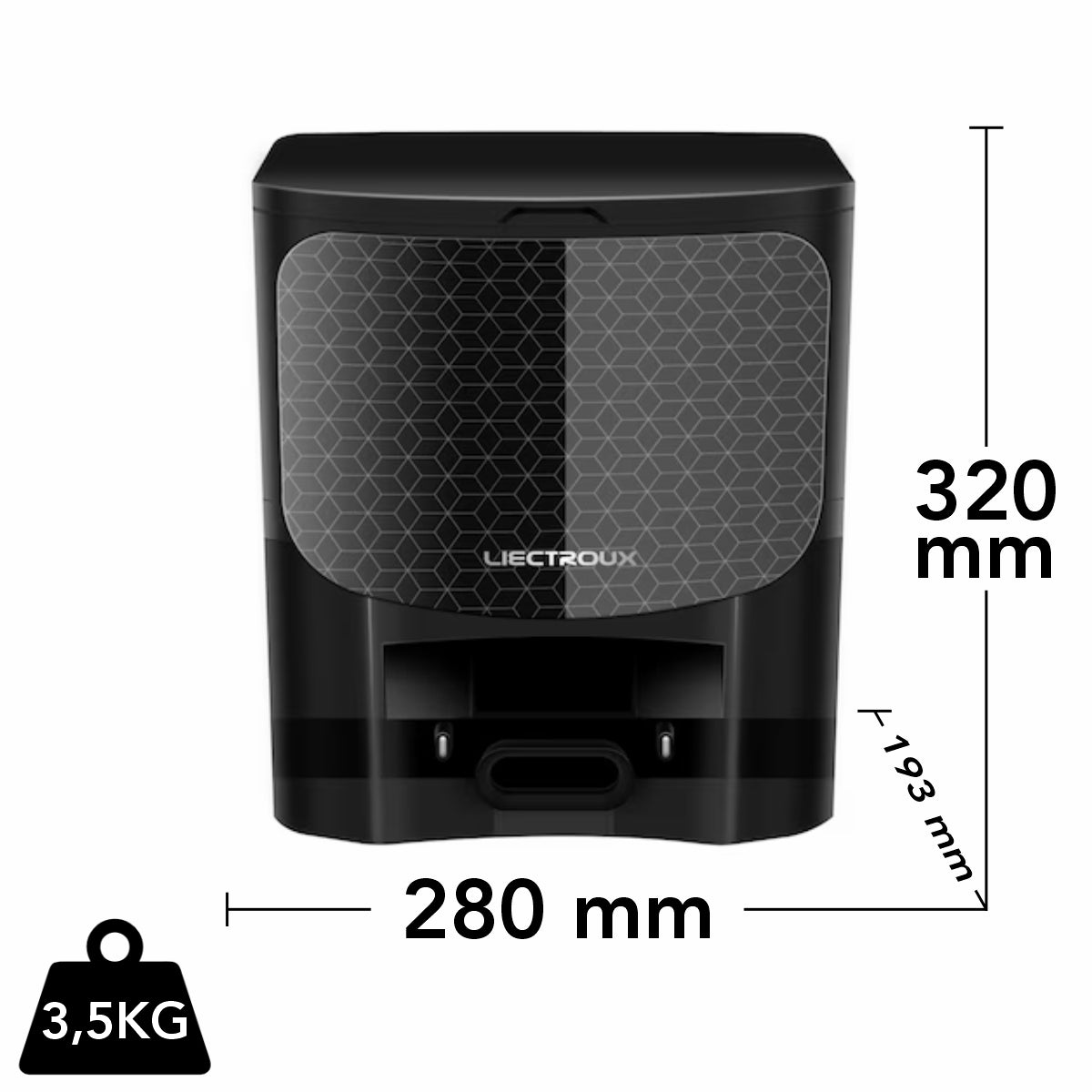 Aspirator Robot cu spalare, Inteligent Liectroux G7(D6816), navigare cu laser LDS(Lidar+SLAM), ghid vocal, autonomie 180 de minute, rezervor de apă de 300ml, coș de praf de 300ml, 98x350x350mm, Negru