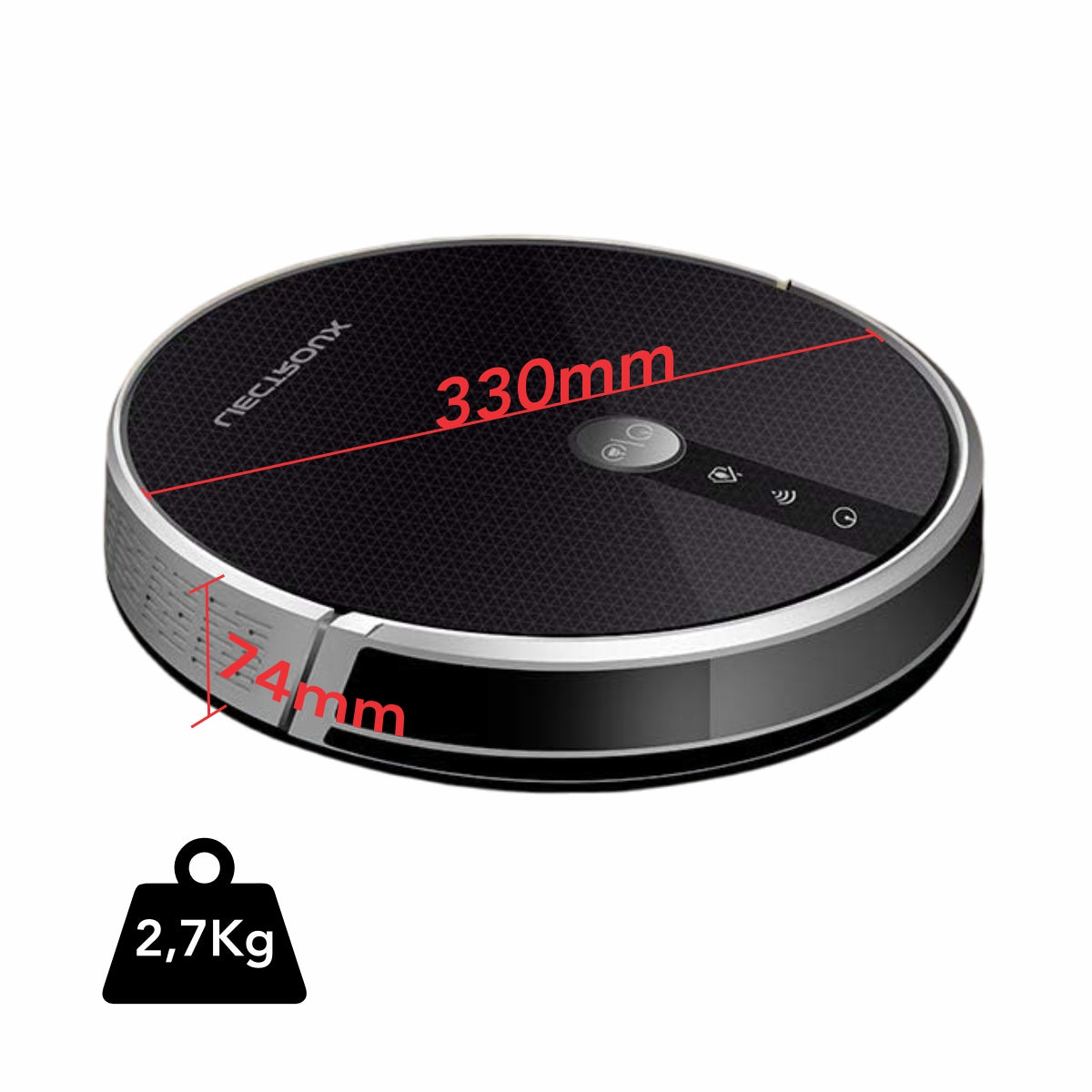 Aspirator Robot cu spalare, Inteligent Liectroux C30B(D6819), cu navigatie gyro, ghid vocal, autonomie 100 de minute, rezervor de apă de 350ml, coș de praf de 600ml, 74x330x330mm, Negru/Gri