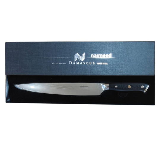 Cutit feliere, din otel Damascus, Naimeed D6823, damasc 67 straturi, 37.5 cm, Negru