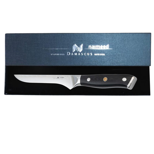 Cutit de dezosat, din otel Damascus, Naimeed D6827, damasc 67 straturi, 27.5 cm, Negru