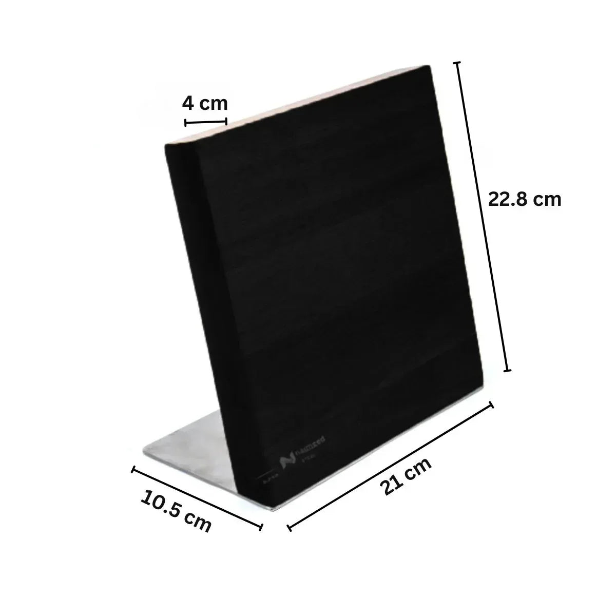 Set 4 cutite profesionale cu suport magnetic, Naimeed D6832, Negru - 221.ro