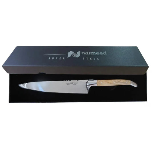 Cutit de bucatarie profesional, din otel inoxidabil, 33.5 cm, Naimeed D6836, Maro deschis