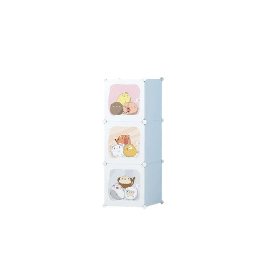 Dulap Modular Copii, 3 Usi, Naimeed D6845, 110x35x35 cm, Alb - 221.ro