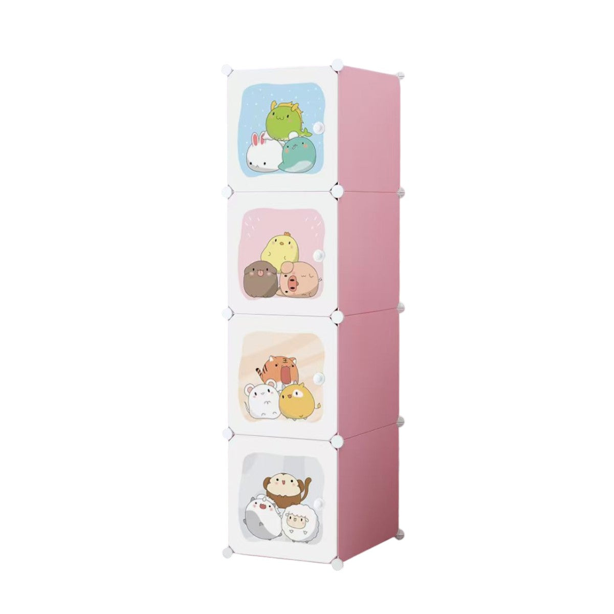 Dulap Modular Copii, 4 Usi, Naimeed D6851, 146x35x35 cm, Roz