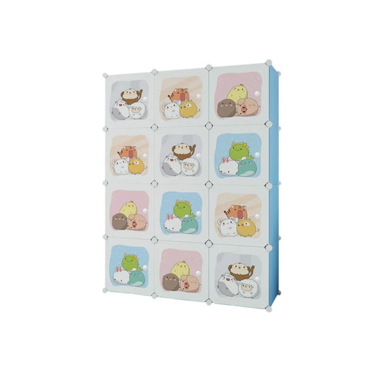 Dulap Modular Copii, 12 Usi, Naimeed D6865, 148x110x37 cm, Albastru - 221.ro