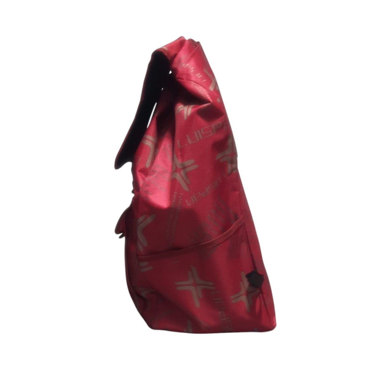 Carucior cumparaturi pliabil cu 2 roti rezistente si sac textil, detasabil cu 2 buzunare laterale, Naimeed D6870, capacitate 49L, 100x45x34cm, Rosu