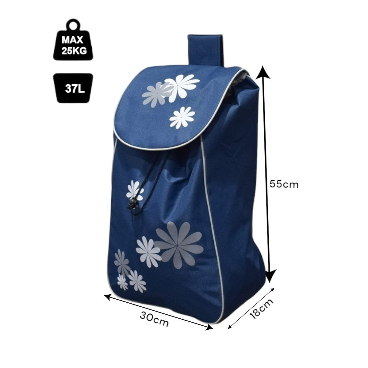 Husa rezerva, Naimeed D6875, pentru carucioarele de cumparaturi, orginal pentru carut modelul D4942, 37 L, Albastru