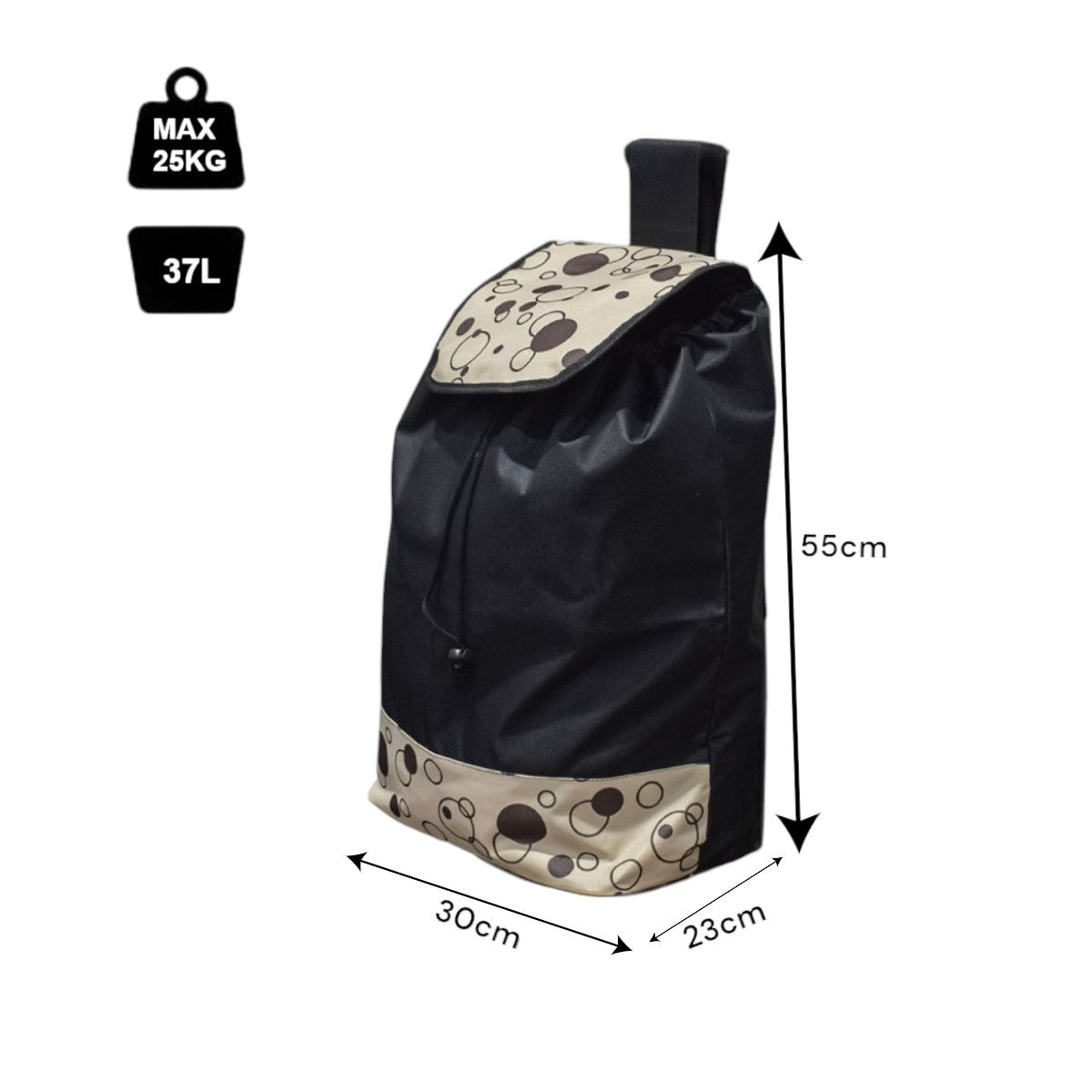 Husa rezerva, Naimeed D6876, pentru carucioarele de cumparaturi, orginal pentru carut modelul D4943, 37 L, Negru