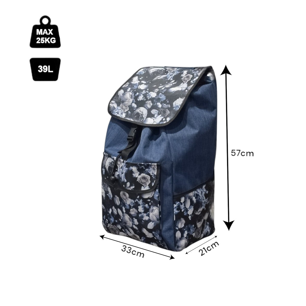 Husa rezerva, Naimeed D6878, pentru carucioarele de cumparaturi, orginal pentru carut modelul D4949, 39 L, Albastru