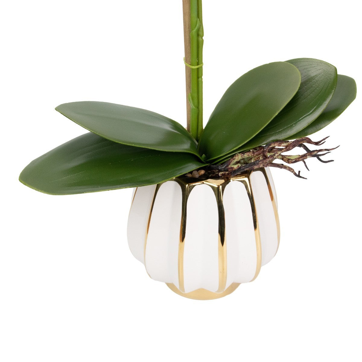 Orhidee cu aspect natural in ghiveci ceramic, 79 cm, Naimeed D6899, Roz