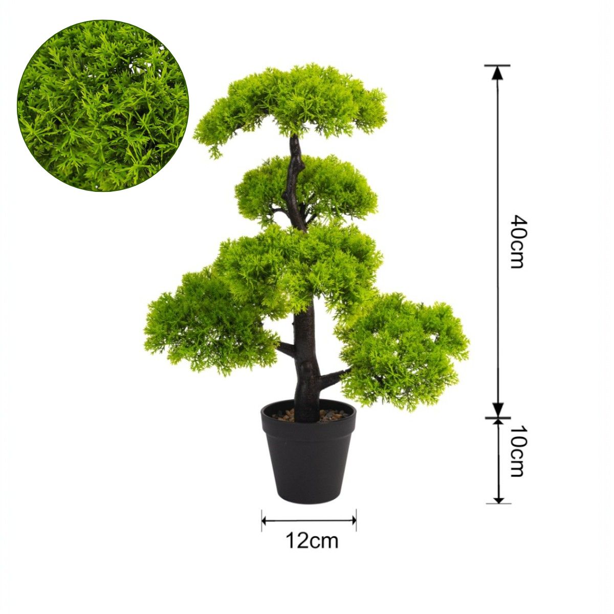 Copac artificial, tip Conifer, cu ghiveci, Naimeed D6916, 50x12 cm, Verde