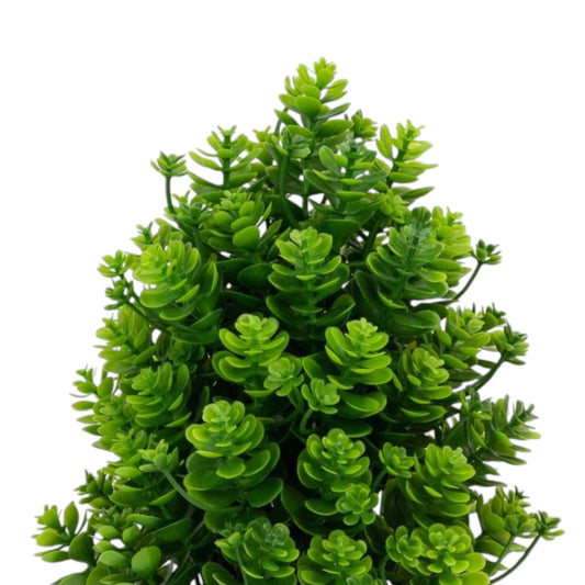 Planta artificiala, tip Kalanchoe, cu ghiveci, Naimeed D6922, 24x8.8 cm, Verde