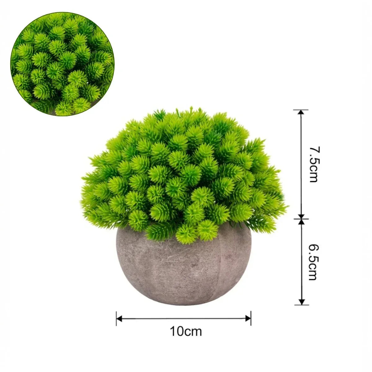Planta artificiala, tip Cryptomeria, cu ghiveci de hartie, Naimeed D6932, 12x10 cm, Verde - 221.ro