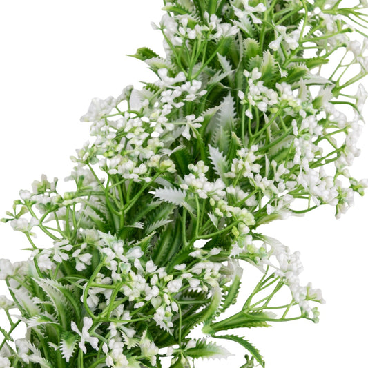 Ghirlanda decorativa artificiala, tip Gypsophila, Naimeed D6949, 160 cm, Alb/Verde