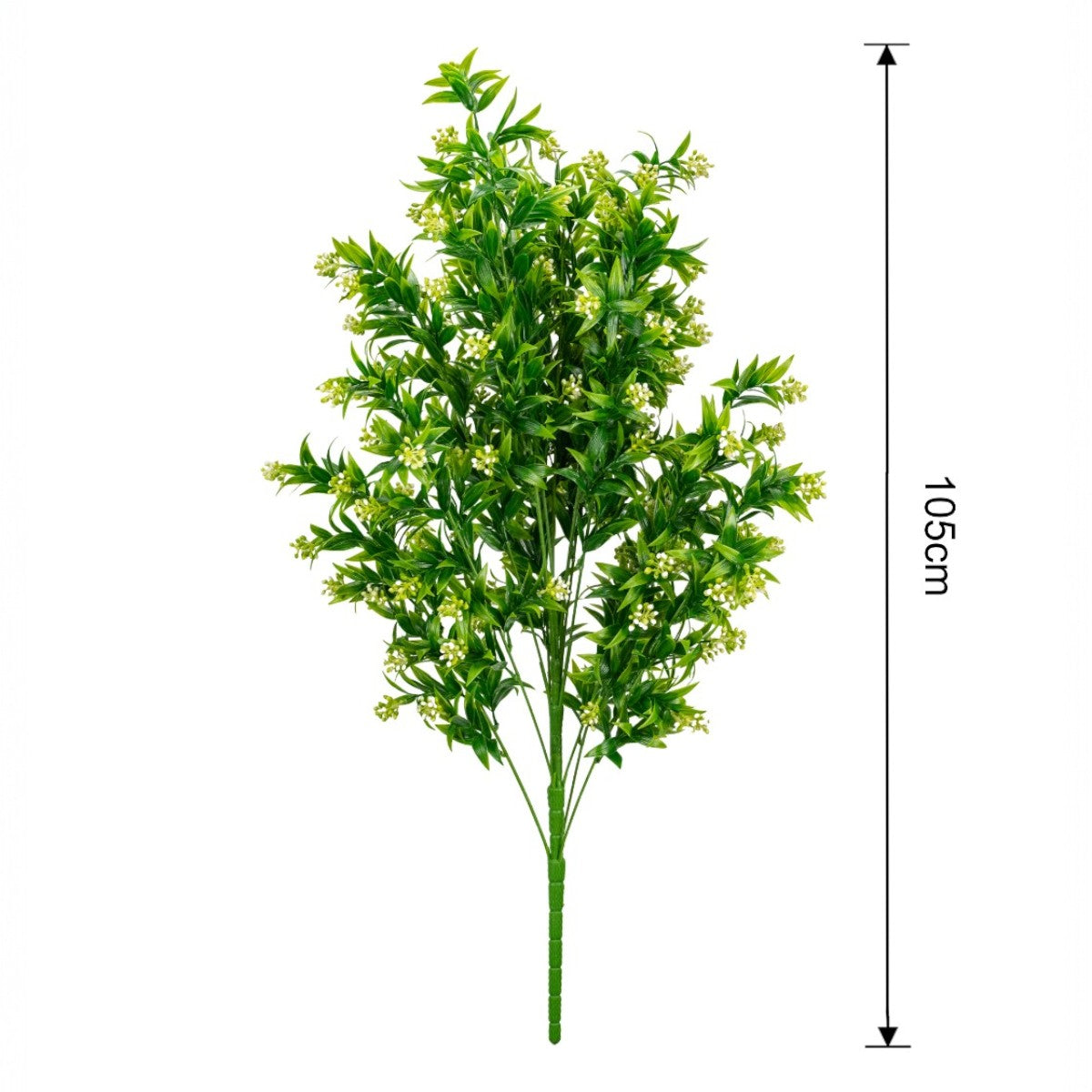 Planta decorativa artificiala, fara ghiveci, tip Moss Blossom Bush, Naimeed D6954, 105 cm, Verde