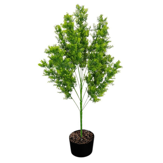 Planta decorativa artificiala, fara ghiveci, tip Chiparos , Naimeed D6958, 105 cm, Verde