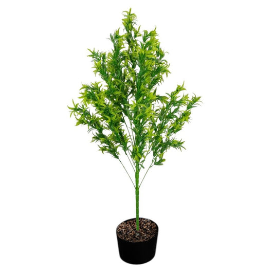 Planta decorativa artificiala, fara ghiveci, tip Feriga, Naimeed D6960, 105 cm, Verde