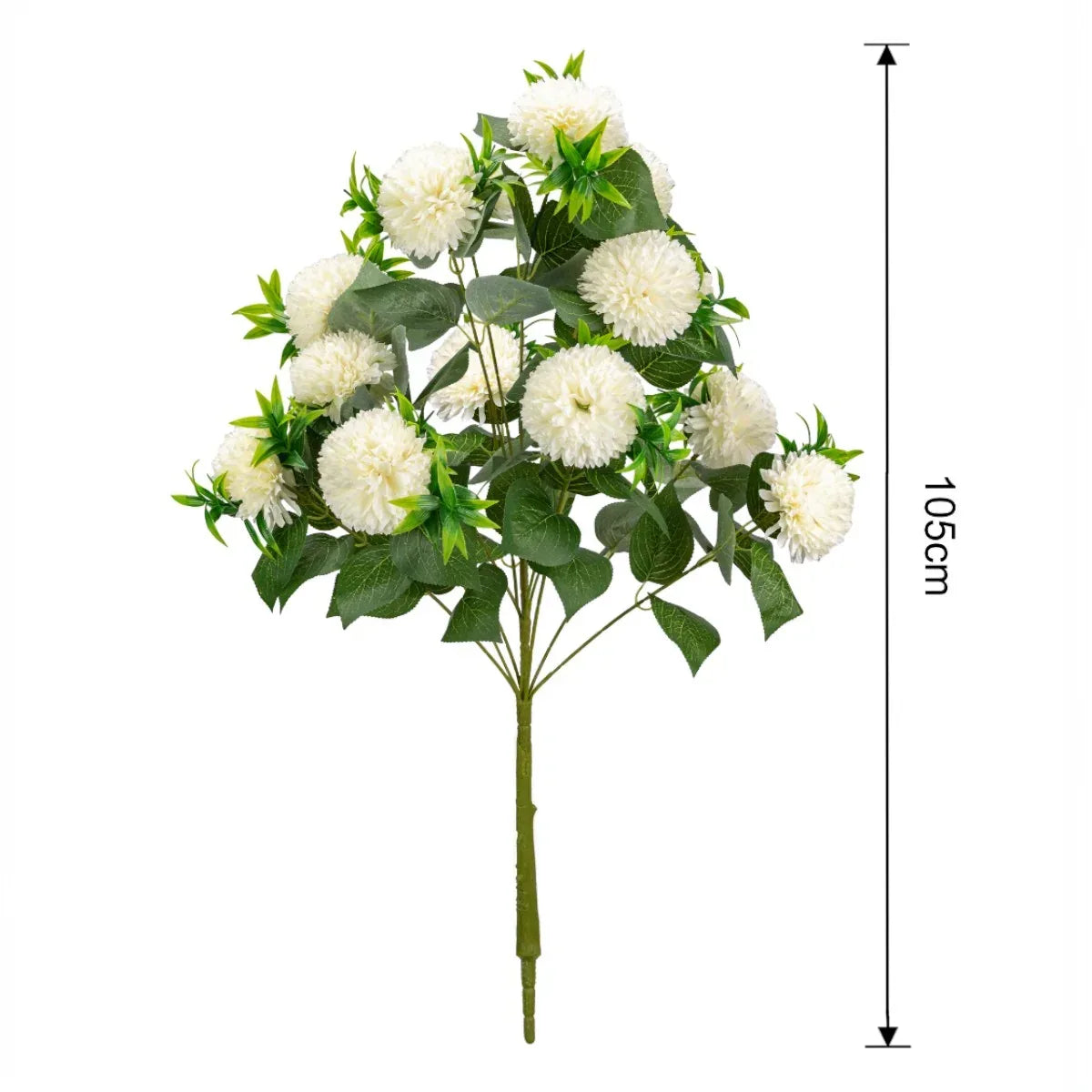 Planta decorativa artificiala, fara ghiveci, tip Crizantema, Naimeed D6961, 105 cm, Alb - 221.ro