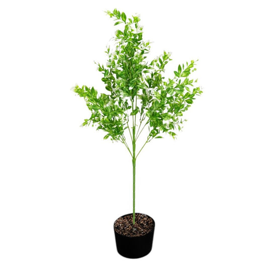 Planta decorativa artificiala, fara ghiveci, tip Buxus, Naimeed D6962, 80 cm, Alb - 221.ro