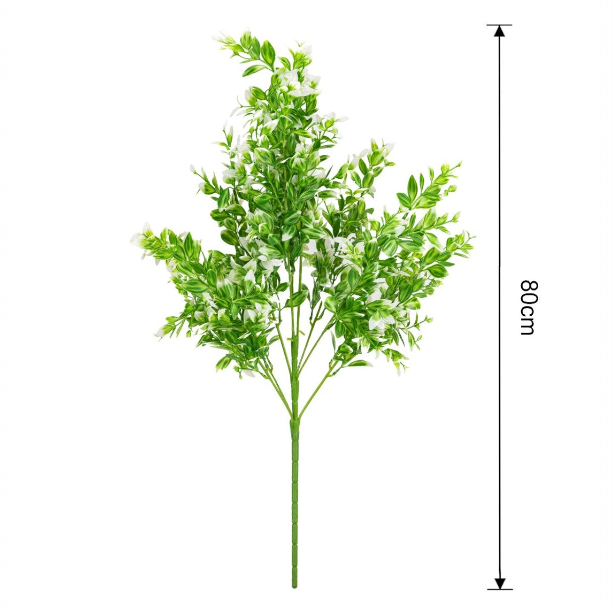 Planta decorativa artificiala, fara ghiveci, tip Buxus, Naimeed D6962, 80 cm, Alb