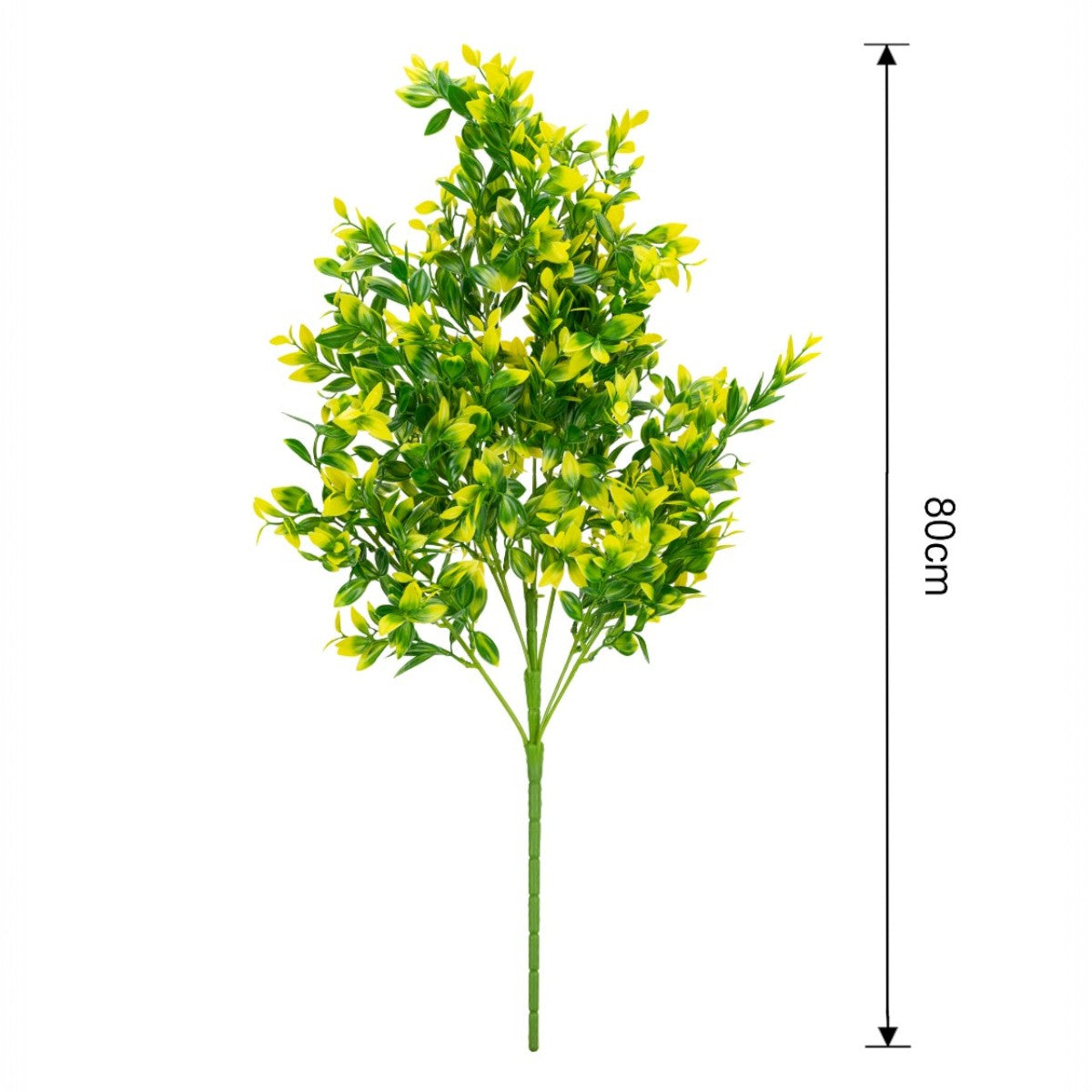 Planta decorativa artificiala, fara ghiveci, tip Buxus, Naimeed D6962, 80 cm, Galben
