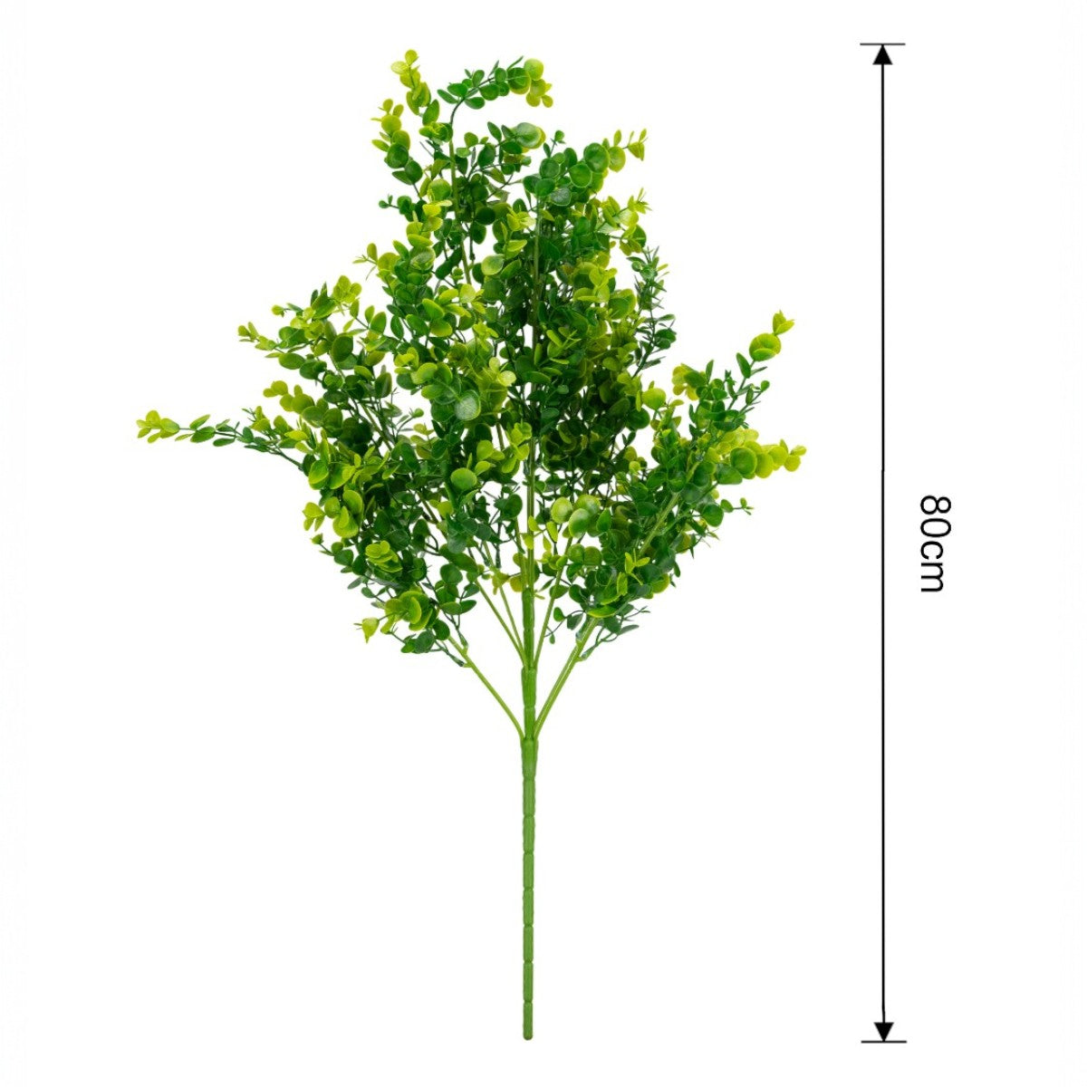 Planta decorativa artificiala, fara ghiveci, tip Eucalipt, Naimeed D6963, 80 cm, Verde