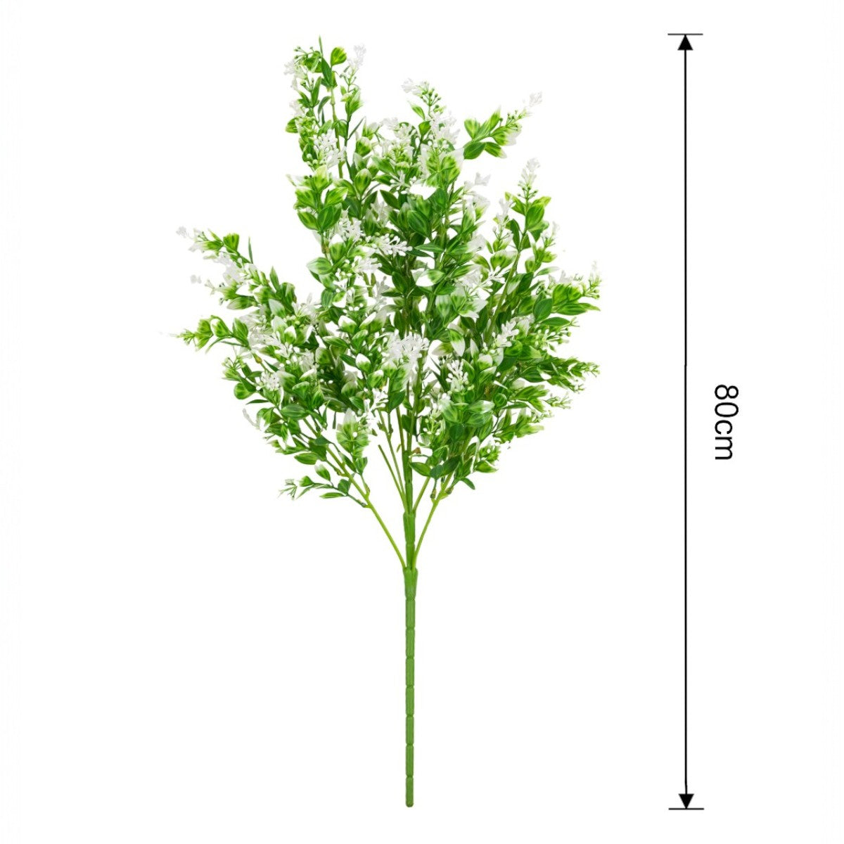 Planta decorativa artificiala, fara ghiveci, tip Buxus, Naimeed D6964, 80 cm, Alb